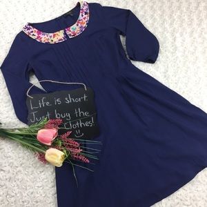 Jessica Simpson Navy Peter Pan collar dress